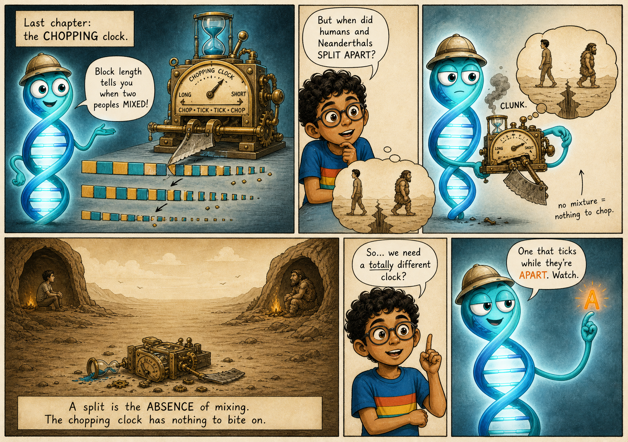 The Mutation Stopwatch: Dating a Split
